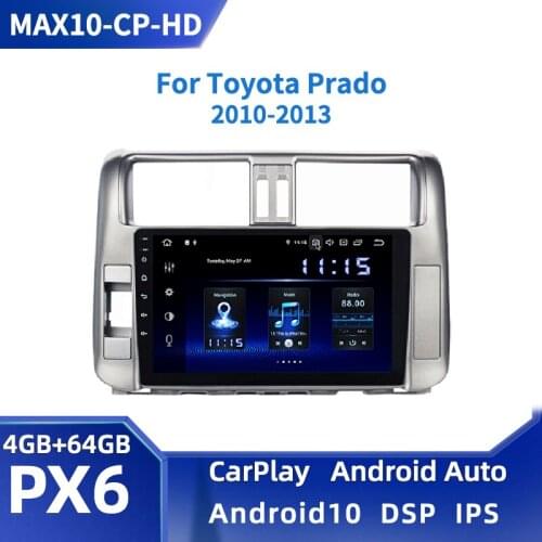 9" Android 10.0 Car Multimedia Player for Toyota Prado 150 Radio 2010 2011 2012 2013 GPS Navi 1280*720 IPS Screen DSP CarPlay