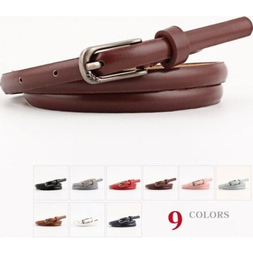 New Woman Fashion Belt 9 Colors Female Waist Belts Antique Pin Buckle Belts for Women Lady Thin Waistband Jeans Luxury Straps