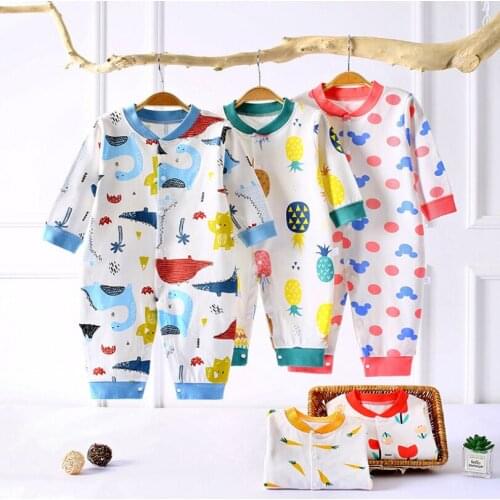 Autumn Baby Romper Animal Dinosaur Cotton Cartoons Newborn Baby Girl Clothes Long Sleeve Mamelucos Para Bodysuits BE50BR