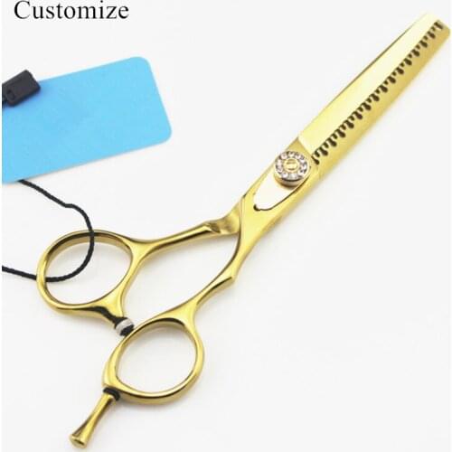 Customize professional Japan 440c Anti teeth 6 inch hair scissors cutting barber make up scissor shears hairdressing scissors