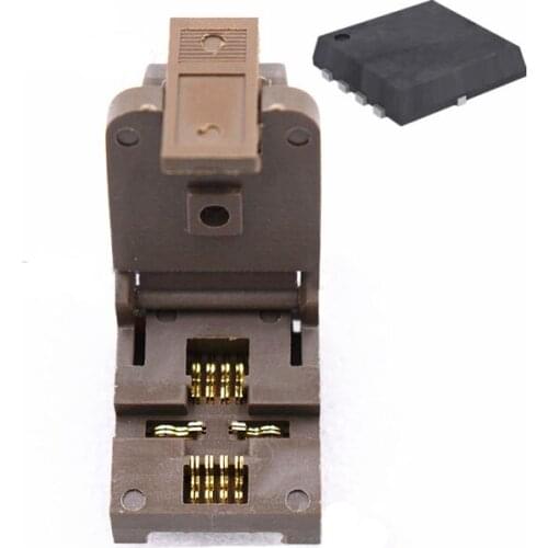 QFN8 DFN8 WSON8 WLCSP8 Programming Socket Pin Pitch 1.27mm IC Body Size 5*6mm Clamshell Test Socket ZIF adapter Kelivn socket