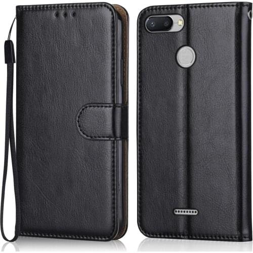 Folio Luxury Leather Case for On Xiaomi Redmi 6 M1804C3DG M1804C3DH M1804C3DI 5.45'' Wallet Stand Flip Case for Redmi6 Phone Bag