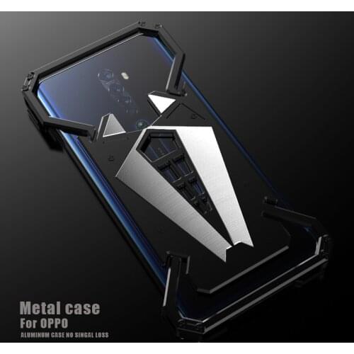 Luxury Shockproof Aluminum Metal Armor Ring Case For Oppo Reno 4 2 2z 3 Pro Aluminium Bumper Case Metal Frame Cover for reno 10x