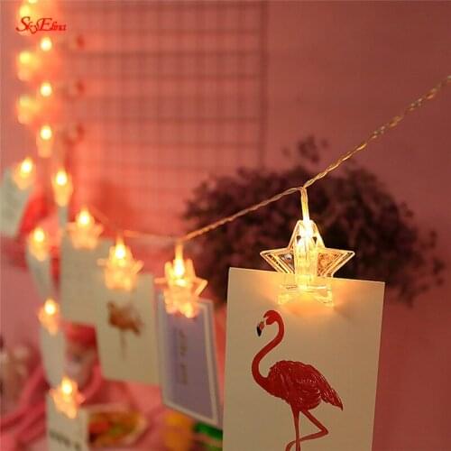 1.5M Christmas LED Lights Romantic Fairy Star LED Curtain String Lighting For Christmas Party Wedding Decoration Fairy Lights 6z