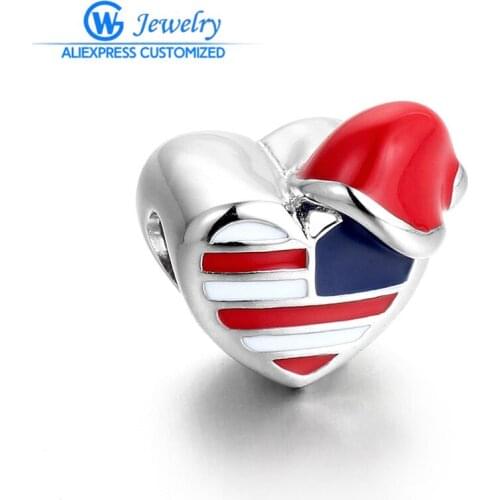 Christmas Gift 925 Sterling Silver Symbol Of Luck And Love Charm for Diy Jewelry Making fit Bracelets & Necklaces D205H50