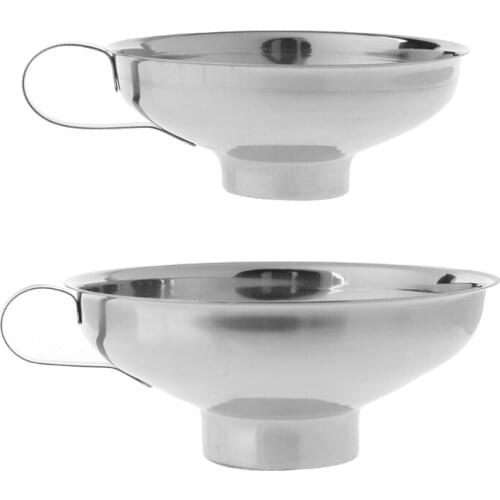 Stainless Steel Wide Mouth Canning Funnel Cup Hopper Filter Kitchen Tools 2 Size Kitchen Accessories