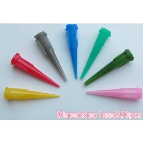 50PCS Mixed TT tapered needle Dispensing valve plastic head needle dispensing nozzle full plastic needle