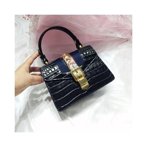 Fashion Brand Women Bag Crocodile Pattern Genuine Leather Shoulder Bag Ladies Crossbody Messenger Bag Luxury Women Bags Designer