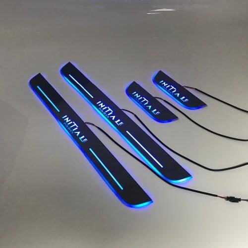 Express delivery led door sill plate strip welcome light threshold guard protectors for Renault Duster 2010-2017 Kangoo