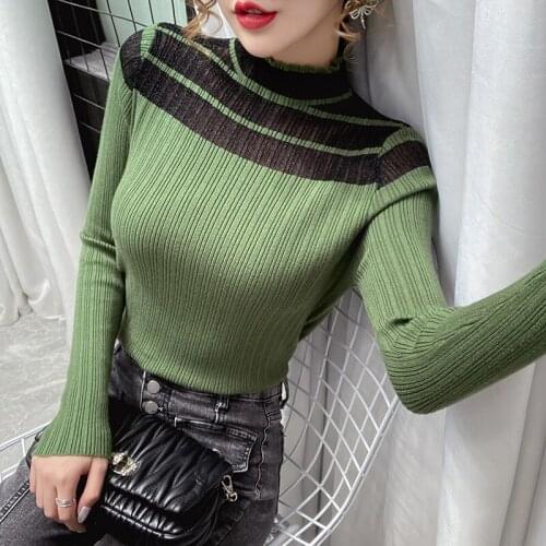 Womens Sweaters Autumn Winter Pullovers O Neck Long Sleeve Sweater Womens Turtleneck Knitted Jumpers Sweater Mujer 2020