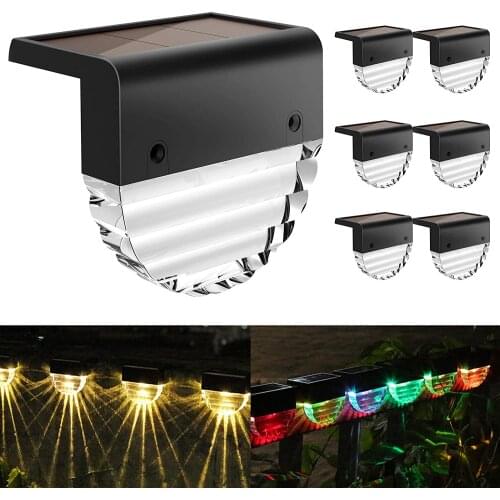 Outdoor Solar Deck Lights for Patio, Stairs,Yard, Garden Pathway, Step and Fences, 10 Lumens, Warm White/Color Changing Lighting