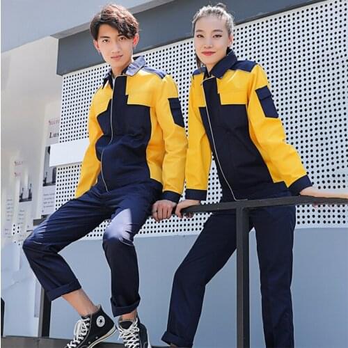 2021 Spring Working Clothing Men Women Patchwork Uniforms Durable Mechanical Auto Car Repair Mechanic Workshop Unisex Coveralls