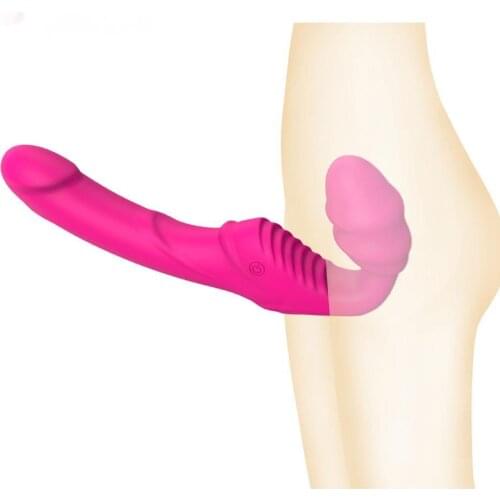 Vagina Vibrator Strapless Strapon Dildo 9 Speeds Double Vibrating Lock Lesbian G Spot Clitoris Adult Sex Toys For Woman