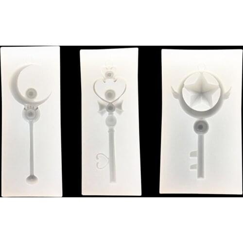 Magic Stick key Shape UV Resin Liquid Silicone Mold epoxy Resin mould For DIY jewelry Pendant sweater chain finding Making tools