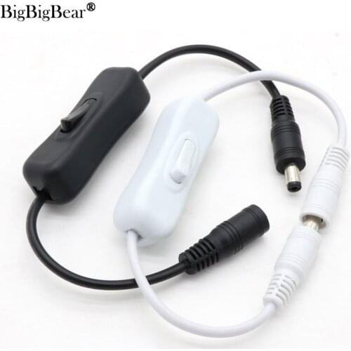 Light Switch DC 12V Male And Female Power Cord DC Connector 304 Switch 5V 12V 24V LED Light Bar