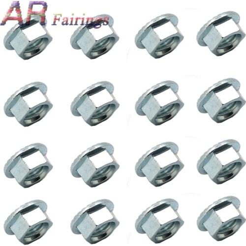 16 Piece New Flange Locking Lug Nuts Wheel Stud of M10-1.25 Thread Pitch For Honda Rancher 420 4x / Any Typical Adult ATV QUAD