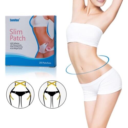 Fashion 20pcs/box Weight Lose Chinese Medicine Slimming Stickers Skinny Waist Belly Fat Burning Navel Slim Patches JMN009