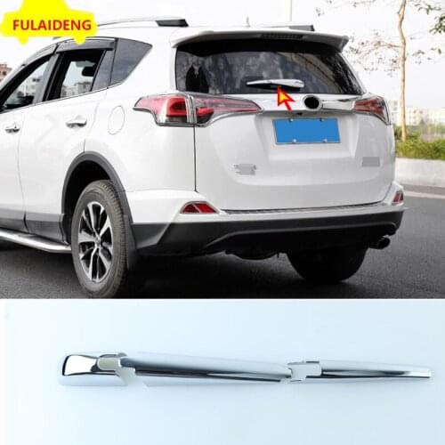 3pcs For Toyota RAV4 2014-2018 ABS Chrome Rear Tail Window Wiper Molding Covers Trim car styling accessories