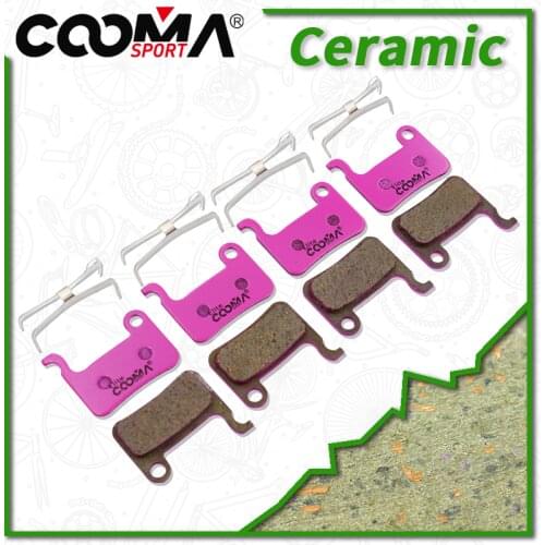 4 Pairs Ceramic Bicycle Disc Brake Pads for Shimano M975, M966, M965, M800, M775, M765, M665, M601, M596, M595, M585, M545, M535