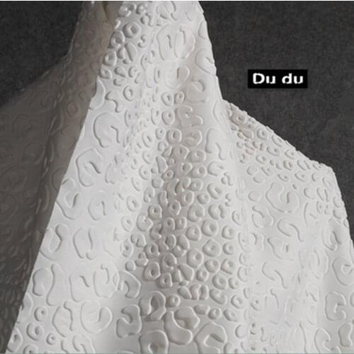 45*150cm Embossing air layer Clothing Fabric Printing and dyeing Laser Space cotton Fabric DIY