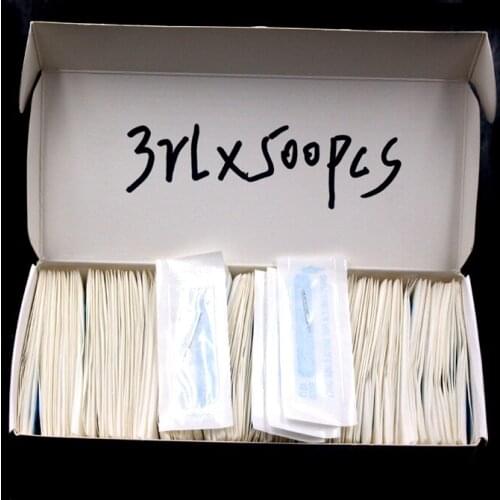 500pcs 3R Micro Knife Tebori Circular Needle Manual Microblading 3D Eyebrow Embroidery R5 Fog Round Needle Semi Permanent Makeup