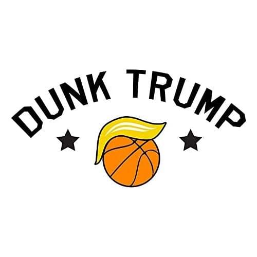 Dunk Trump Sticker, Dump Trump Basketball Style Vinyl Decal Wall Laptop Bumper Sticker