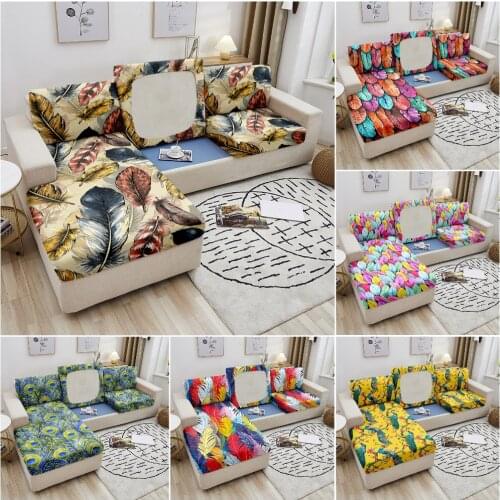 Feather Sofa Seat Cushion Cover for Living Room Sofa Covers Chaise Longue Elastic Sofa Seat Cover Protector Corner Sofa Cover