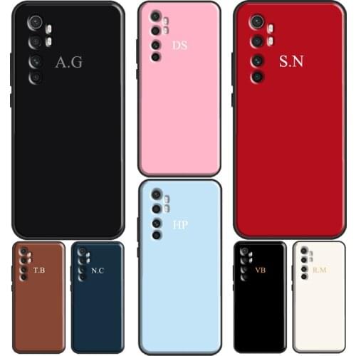 Pastel Custom Initials Monogram For Xiaomi Mi 10T Pro Mi Note 10 Lite Mi 11 Ultra Phone Case For POCO F3 F2 F1 M3 X3 Pro