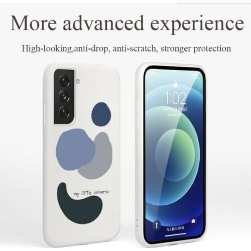 Smiley Universe Phone Case For Samsung Galaxy S21 S20 FE S10 Note 20 10 Ultra Plus A72 A52 A42 A32 A12 A02S 4G 5G Liquid Cover