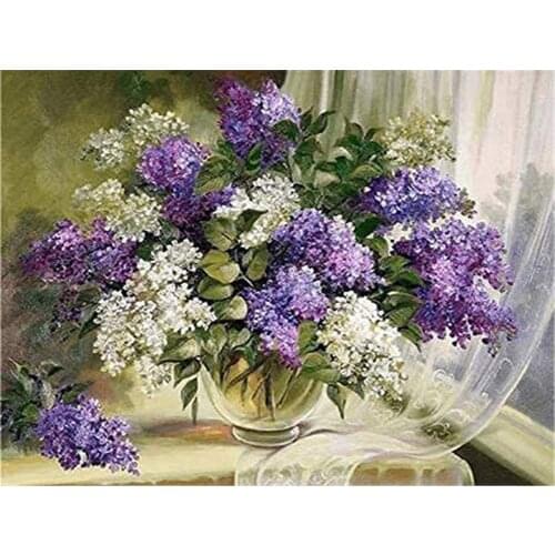 Flower Vase DIY 11CT Cross Stitch Embroidery Kits Craft Needlework Set Printed Canvas Cotton Thread Home Decoration For Sale