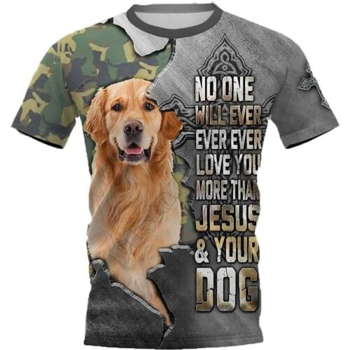 Golden Retriever 3D Printed t shirts women for men Summer Casual Tees Short Sleeve T-shirts Funny Short Sleeve 01