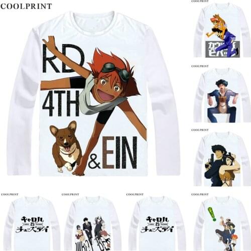 COOLPRINT Shinichiro Watanabe CAROL & TUESDAY T-Shirts Long Sleeve Shirts Anime Manga Cowboy Bebop Spike Spiegel Cosplay T-Shirt