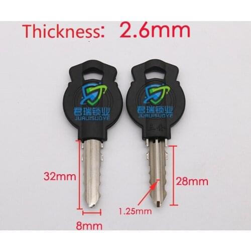 JF025 Tooth Opened key embryo House Key Blade Replacement Length 32mm (10pcs) Free Shipping