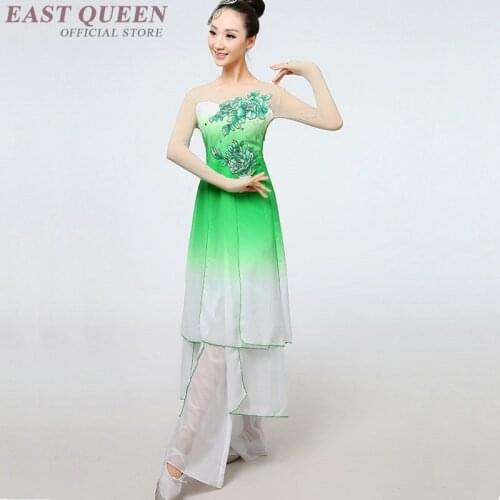 Chinese folk dance costumes clothing dress stage dance wear national orienal Asia traditional chinese dance costumes FF733