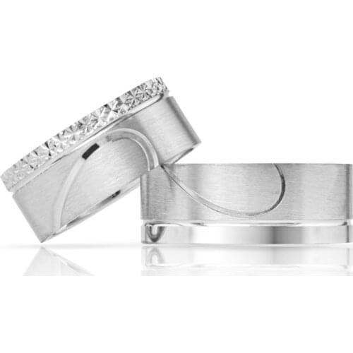 SILVERFONI 925 Sterling Real Silver Wedding Rings Set For Men And Women Luxury Jewelry Fashion Engagement Anniversary New Season