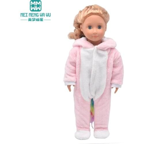 Doll clothes Fashion plush crawling clothes fits 43-45cm American doll and new born doll accessories