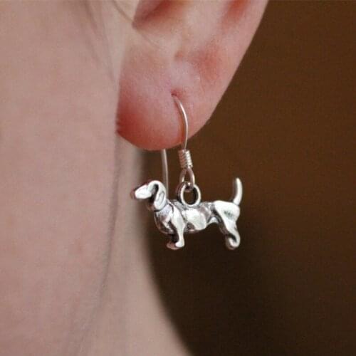 Cute Sausage Dog Earrings Dachshund Earrings Wire Earrings Cute Earrings