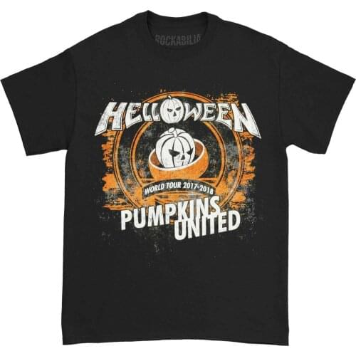 Helloween Mens Pumpkins Tour Tee T-shirt Black Game Shirt top tee