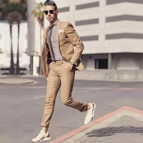 Hot Sale Men Suit Slim Fit 2 Pieces Tuxedo Suits Custom Made Groom Blazer Jacket Pant Terno Masculino Costume Homme