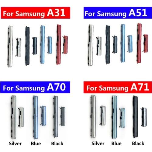 10Pcs/Lot, SIde Volume Button Power ON / OFF Buttton Key Set For Samsung A31 A315F A51 A515F A70 A705F A71 A71 Replacement Part