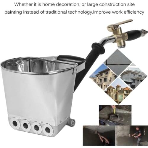 Wall Mortar Sprayer Gun Stucco Shovel Hopper Ladle Cement Spray Gun Air Stucco Sprayer Plaster Hopper With Handle