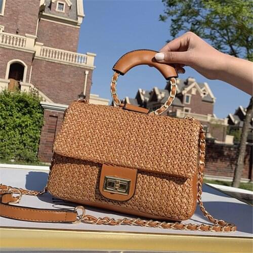 2021 New Straw Handbag Luxury Women Bags Designer Crossbody Bags Women Fashion Messenger Bag Womens Shoulder Bag Bolsa Feminina