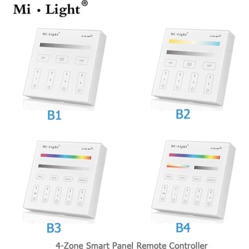 New Milight Led Panel Controller 2.4G wireless 4 Zone RF Dimmable dimmer remote Touch Panel Wall-mounted rgb led Controller