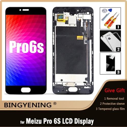 Original For Meizu Pro 6 LCD Display Screen Touch Digitizer Assembly For 5.2 inch Meizu Pro 6s M570Q-S With Frame Replace