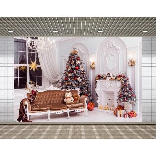 Lyavshi Christmas Backgrounds Photography Christmas Tree Home Decoration Fireplace Family Party Winter Season Photo Booth