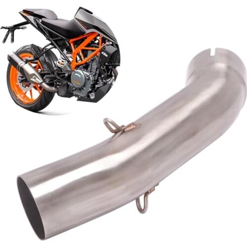 Stainless Steel Mid Link Pipe Motorcycle Exhaust Pipe Reserve Catalyst Modified 51mm Muffler Escape for Duke 390 250 RC390 2021