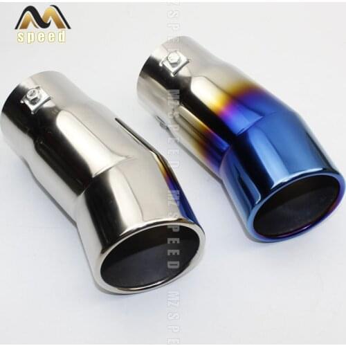 Universal Car Rear Round Exhaust Pipe Tail Muffler Tip Chrome Stainless Steel Automobile Muffler Tip Replacement For Auto Acce