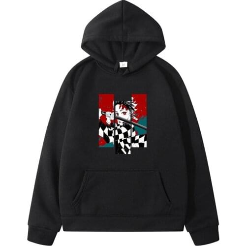 Japanese Hoodie Anime Demon Slayer Tops Pullover Sweatshirt Women Men Kamado Tanjirou Costume Hoodies Harajuku Manga Sudadera