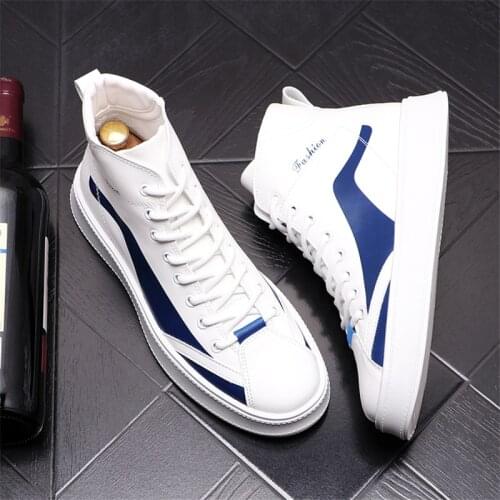 Fashion Punk Men High Tops Sneakers green Casual Shoes Flats Hip Hop Loafers Height Increasing flats Zapatillas Hombre