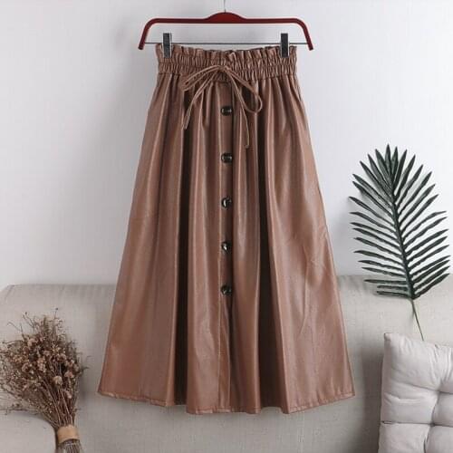 NMEZXW Women's Leather Skirts